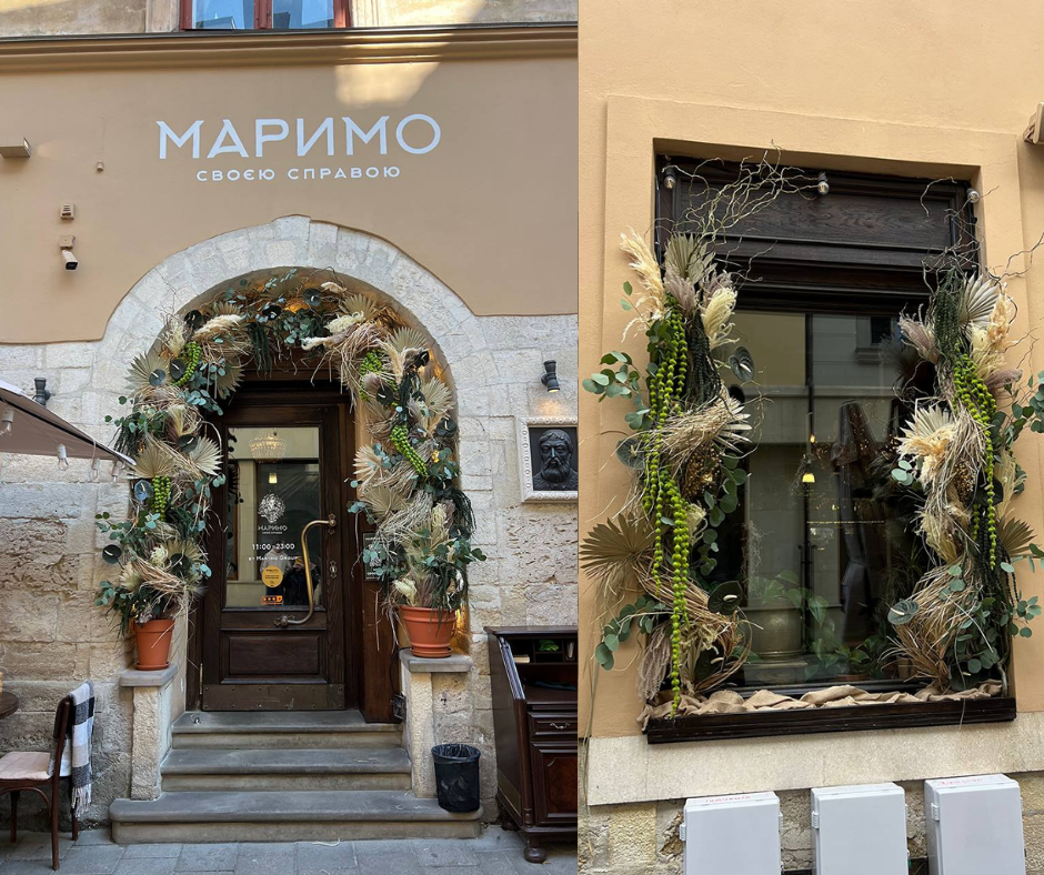 Детальніше про статтю Квіткову естетика для ресторану «Маримо»